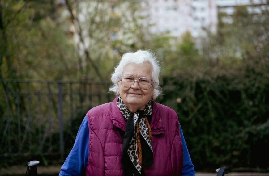 an old woman with glasses