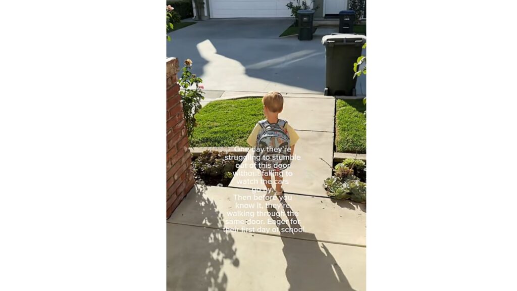 “Coop on a Stoop” Heads to His First Day of School, and His Dad’s Goodbye Has Followers Emotional