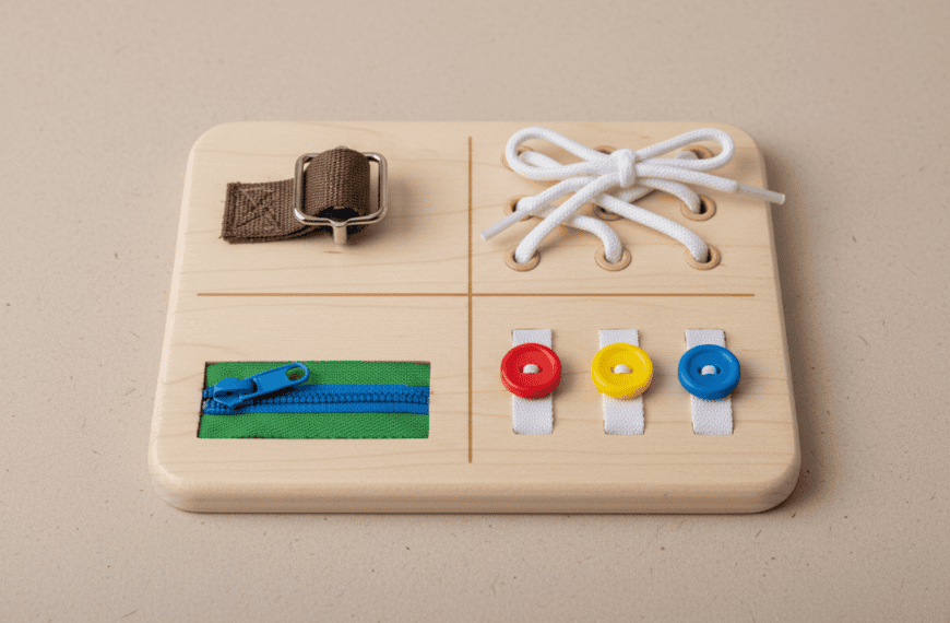 Generic wooden toddler busy board sensory toy with buckles and zippers