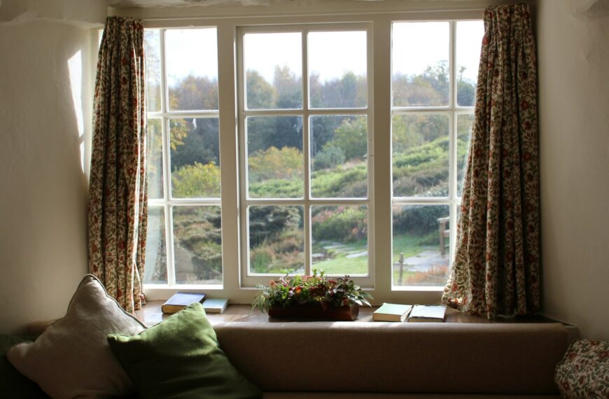 window curtain open wide