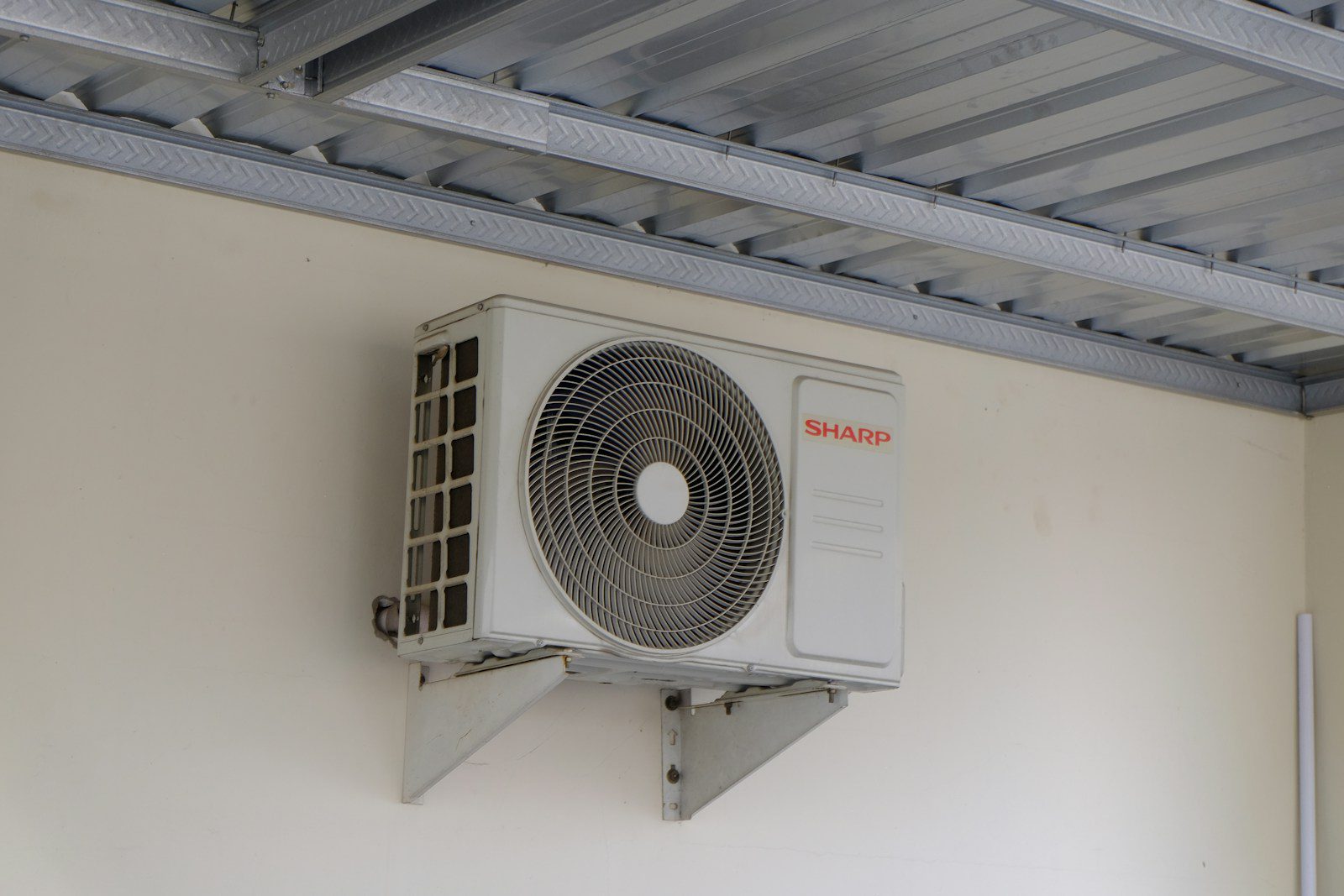 An air conditioning unit mounted on a wall