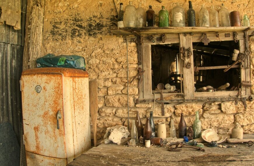 white and brown wooden cabinet