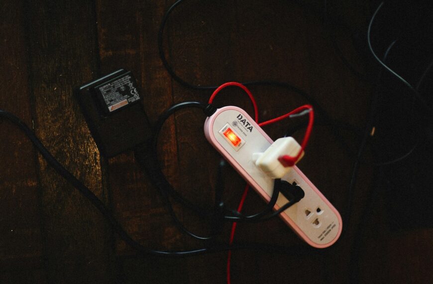 a white and red electronic device