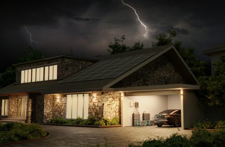 a house with a solar panel on the roof