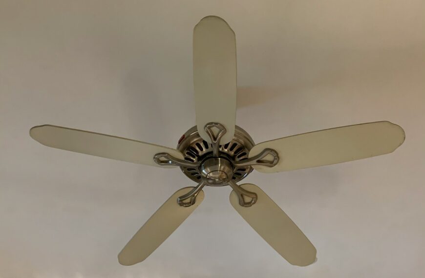 white 5 blade ceiling fan