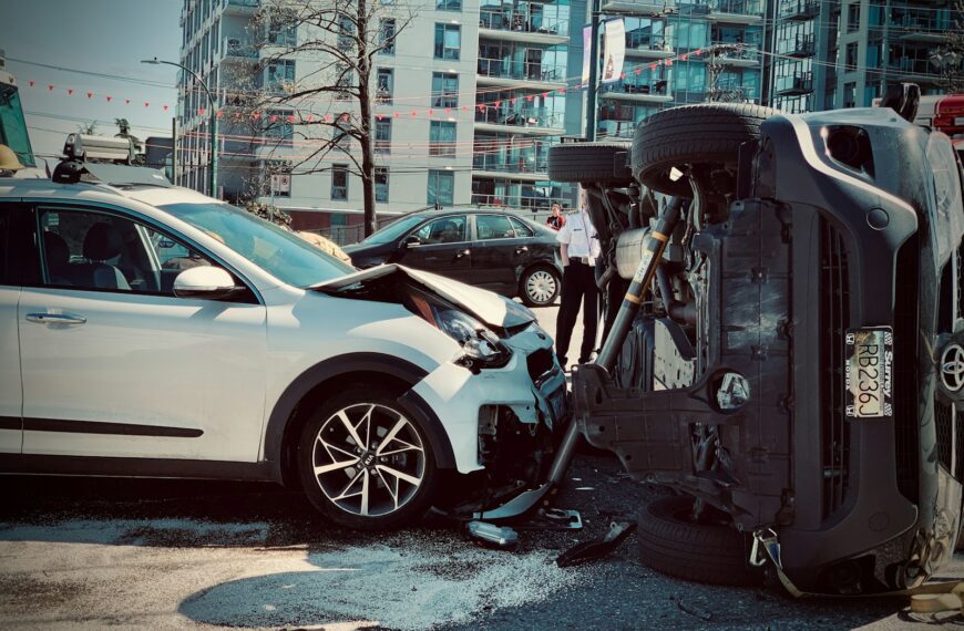 a car that has crashed into another car