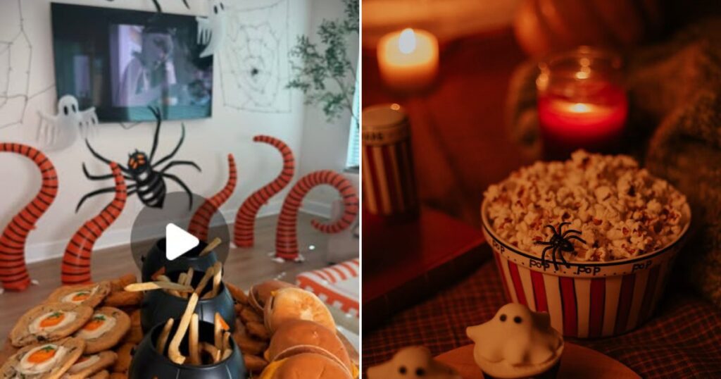 Popcorn for a Halloween movie night