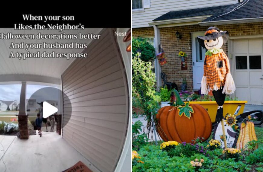House decorated for Halloween