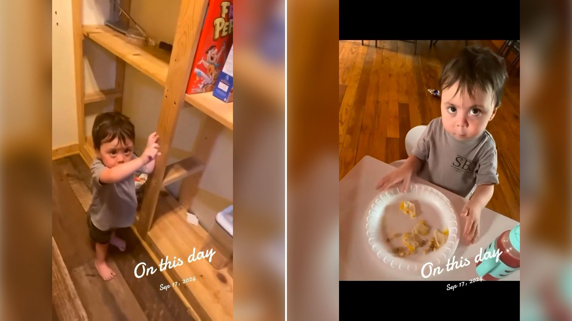 Two stills from an Instagram reel by @green_fam23.