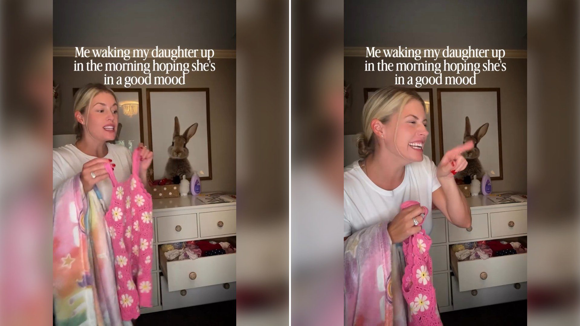 Two stills from an Instagram reel by @anna.marie.shartzer.