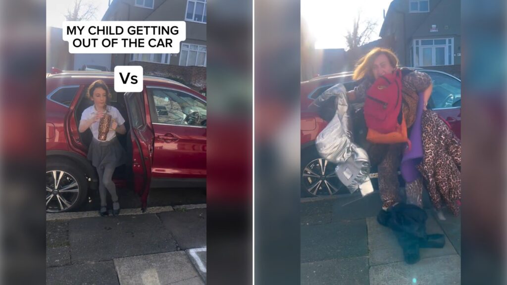Two stills from an Instagram reel by @thefunnymummyuk.