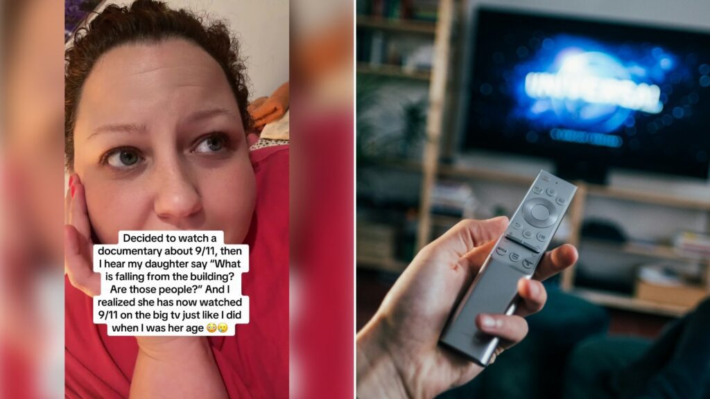Left: cover still from a TikTok video by @soltsahar. Right: a person holding a gray remote control (Unsplash photo by Jonas Leupe).