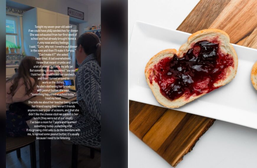 Left: cover still from an Instagram reel by @. Right: toast with jam on a wooden board (Unsplash photo by Freddy G).