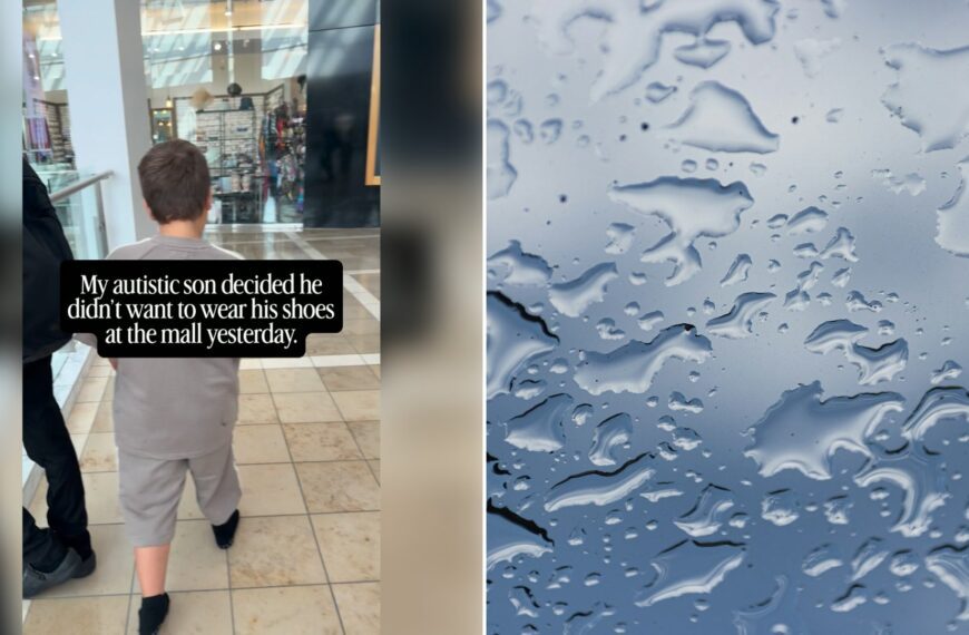 Left: cover still from an Instagram reel by @. Right: water droplets on a glass panel after rain (Unsplash photo by Dan Maisey).