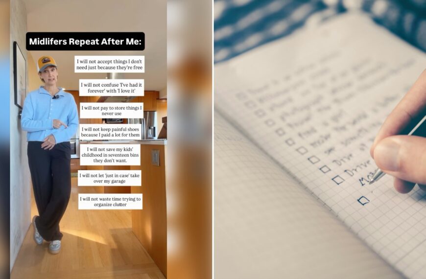 Left: cover still from an Instagram reel by @. Right: A person writing a list in a notebook (Unsplash photo by Glenn Carstens-Peters).