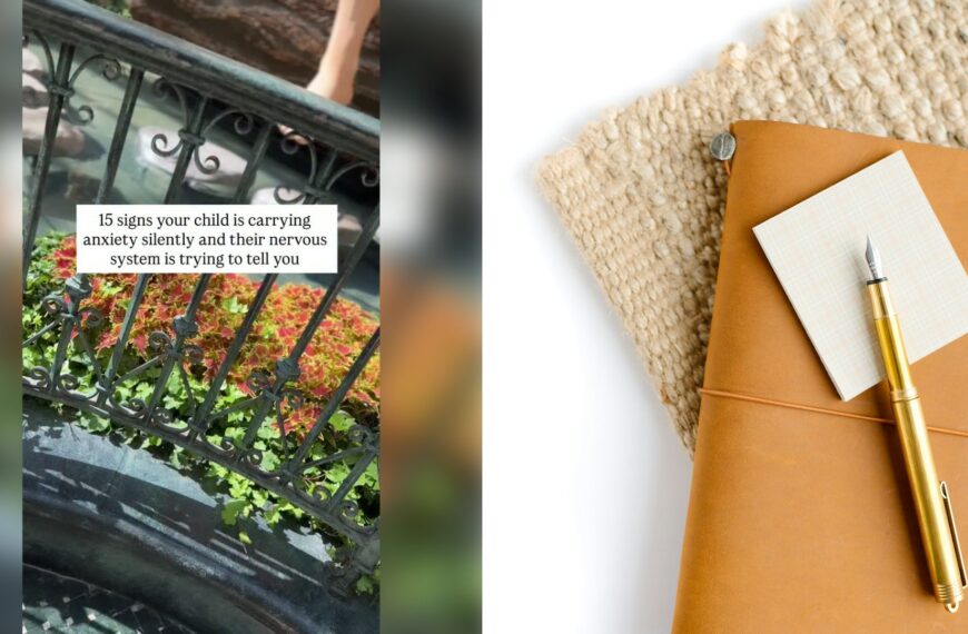 Left: cover still from an Instagram reel by @. Right: A gold and silver pen resting on a brown envelope (Unsplash photo by Hayley Maxwell).