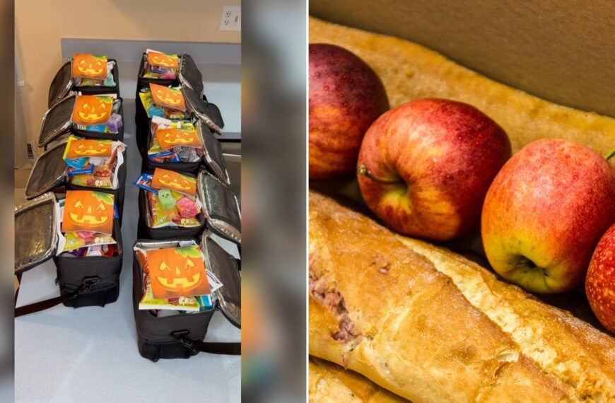 Left: cover still from an Instagram reel by @. Right: A loaf of bread with apples on top of it (Unsplash photo by Julia Taubitz).