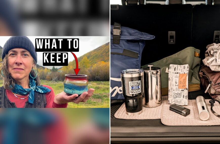 Cover of @Vidaloveslife's YouTube video thumbnail beside an Unsplash photo by Obi of a bag and travel accessories packed in a car trunk