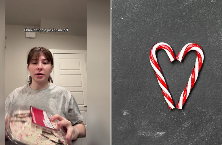 Cover of @infinitely.balanced's TikTok video beside an Unsplash photo by Neven Krcmarek of two red and white candy canes on a gray surface.