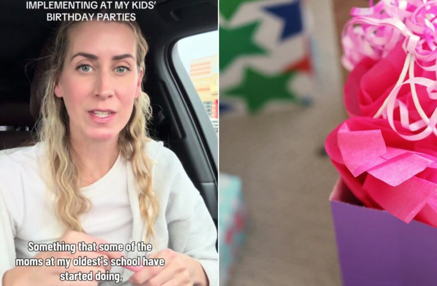 Cover of @lyss.rosey7's TikTok video beside an Unsplash photo by Joshua Hoehne of a pink and white wrapped gift box.