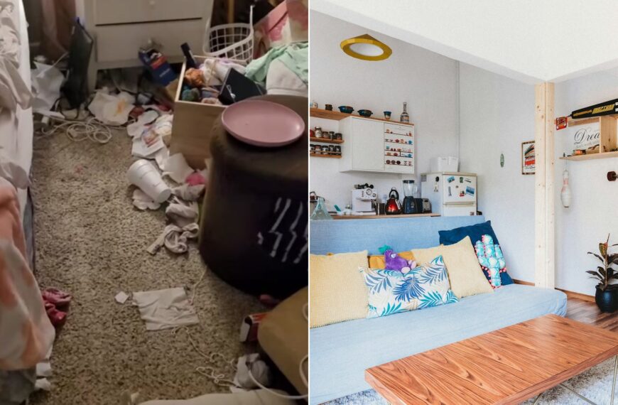 Cover of @kayleenkellyorganize's TikTok video beside an Unsplash photo by Filios Sazeides of a living room.