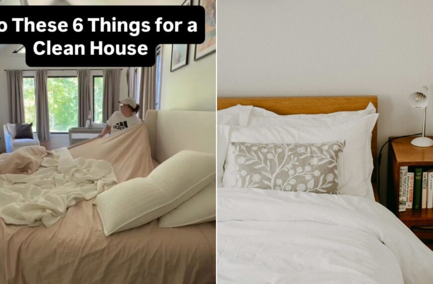 Cover of @organizedchaos4_audrey's Instagram reel beside an Unsplash photo by Annie Spratt of a cozy bedroom with a neatly made bed