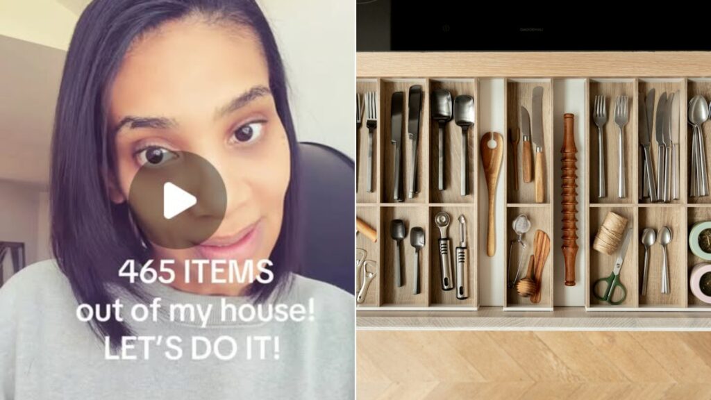 Kitchen drawer with utensils