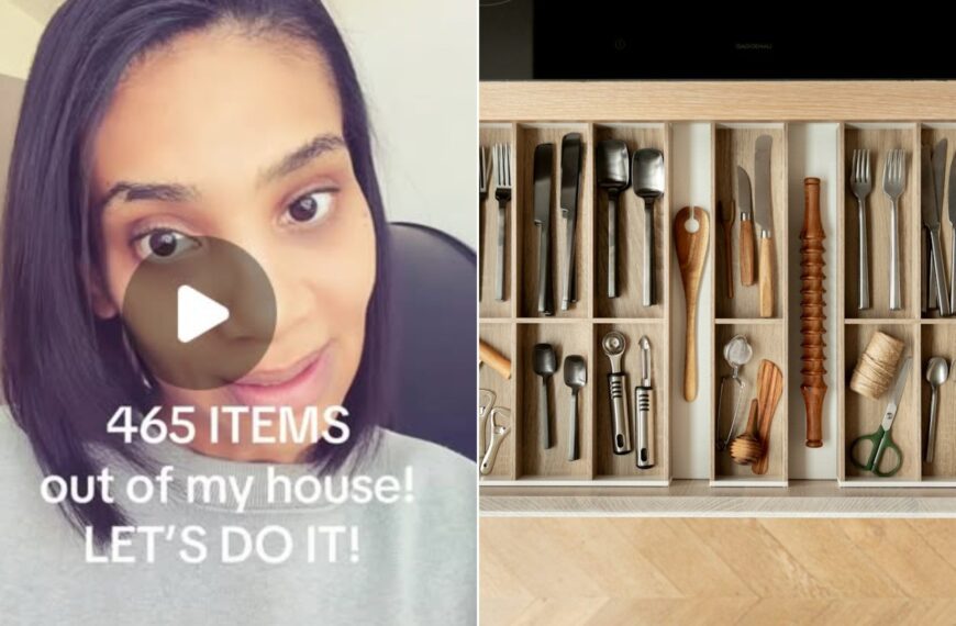 Kitchen drawer with utensils