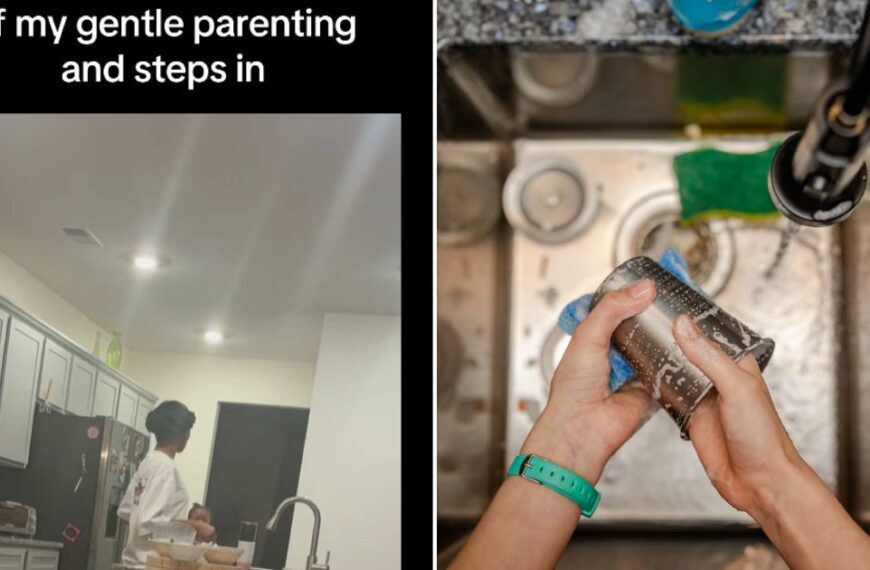 Kids washing dishes at the sink