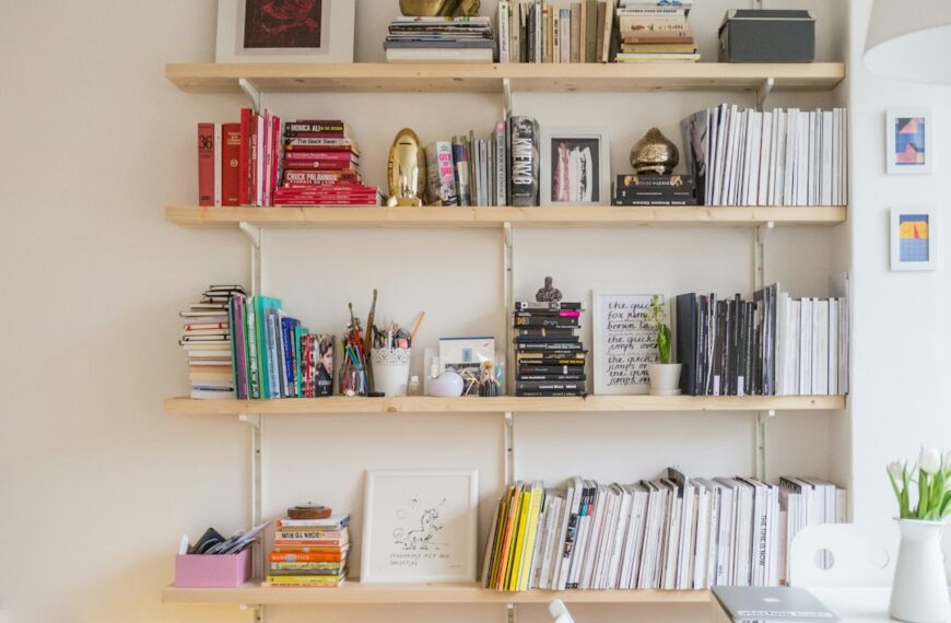 Organized pantry shelves