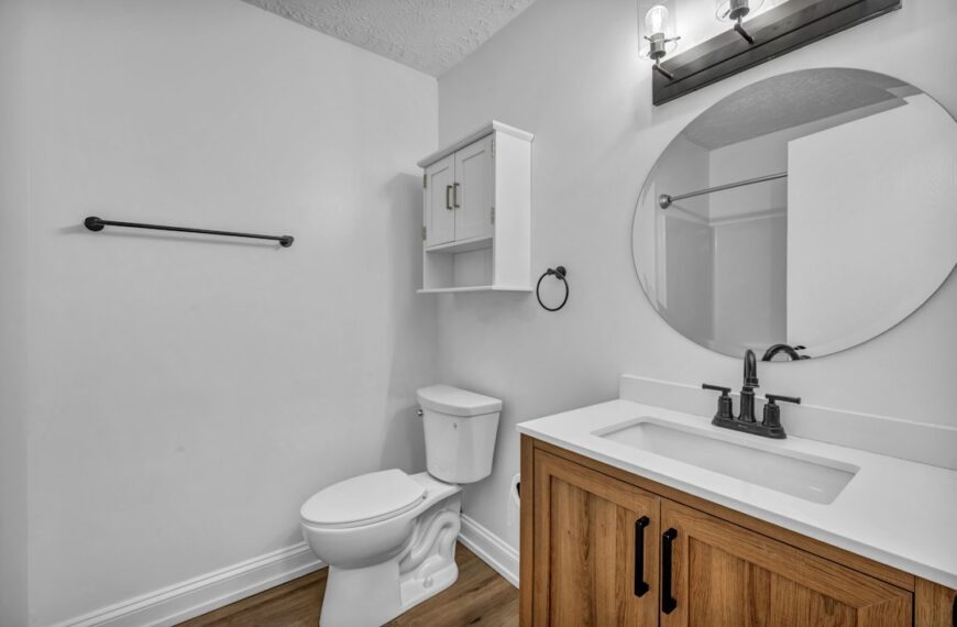 A bathroom medicine cabinet