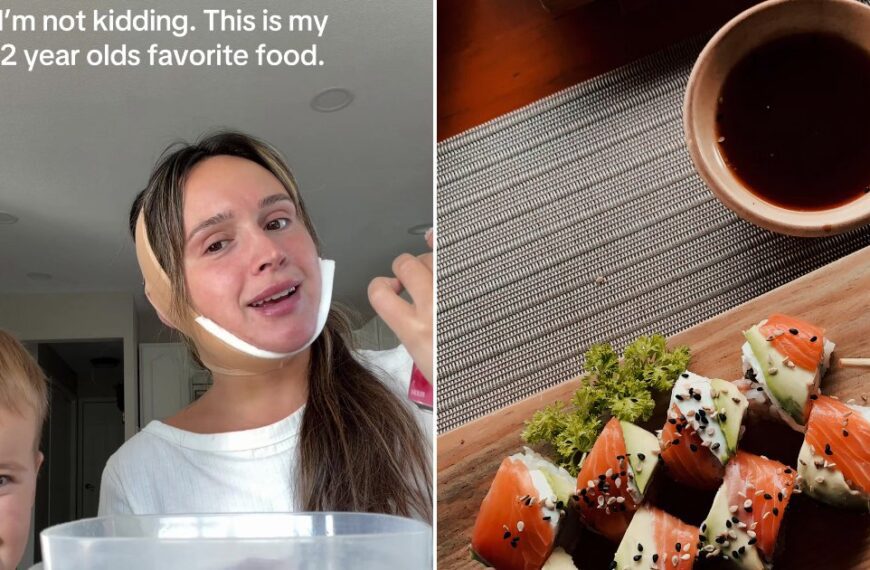 Plate of sushi rolls