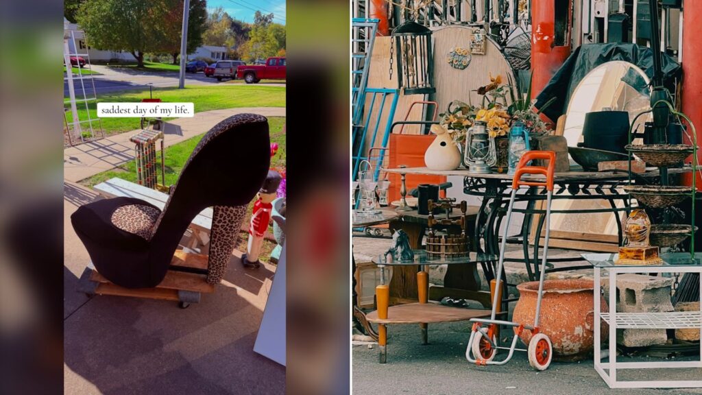 Woman Thought She Found Her Dream Leopard Print High Heel Chair at a Garage Sale Until She Learned the Shopper Before Her Already Bought It