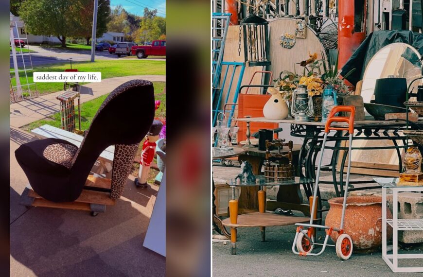 Woman Thought She Found Her Dream Leopard Print High Heel Chair at a Garage Sale Until She Learned the Shopper Before Her Already Bought It